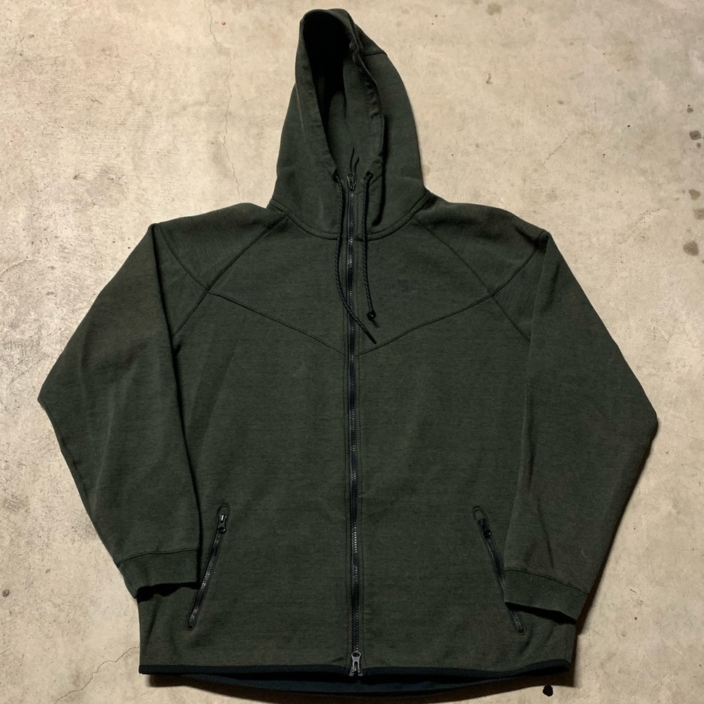 Green Nike Tech Fleece Hoodie